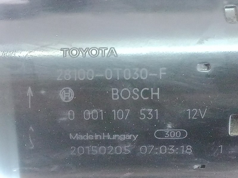Recambio de motor arranque para toyota auris 1.6 16v cat referencia OEM IAM 281000T030F-0001107531  