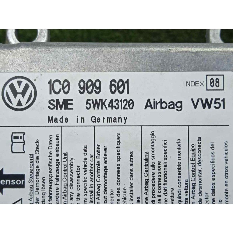 Recambio de centralita airbag para skoda octavia berlina (1u2) 1.6 referencia OEM IAM 1C0909601-5WK43120  