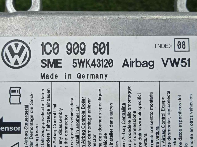 Recambio de centralita airbag para skoda octavia berlina (1u2) 1.6 referencia OEM IAM 1C0909601-5WK43120  