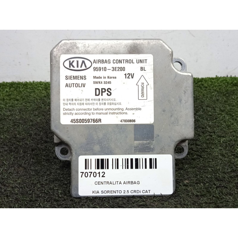 Recambio de centralita airbag para kia sorento 2.5 crdi cat referencia OEM IAM 959103E200-5WK43245  