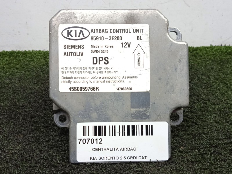 Recambio de centralita airbag para kia sorento 2.5 crdi cat referencia OEM IAM 959103E200-5WK43245  
