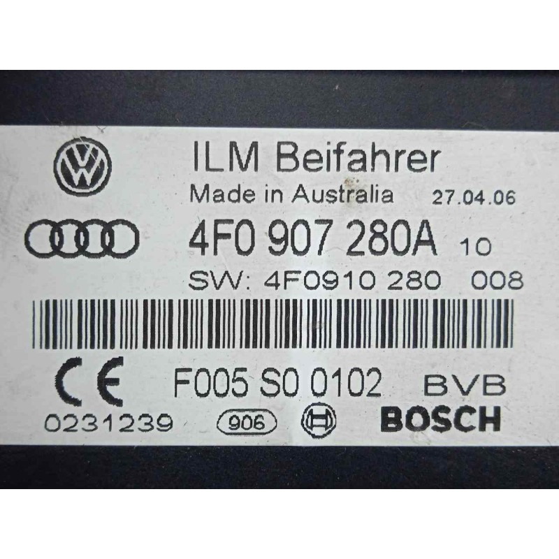 Recambio de modulo electronico para audi q7 (4l) 3.0 v6 24v tdi referencia OEM IAM 4F0907280A-F005S00102  