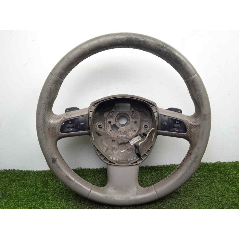 Recambio de volante para audi q7 (4l) 3.0 v6 24v tdi referencia OEM IAM 4F0419091AQ CUERO - 3 BRAZOS CON.LEVAS ALGO.DESGASTADO