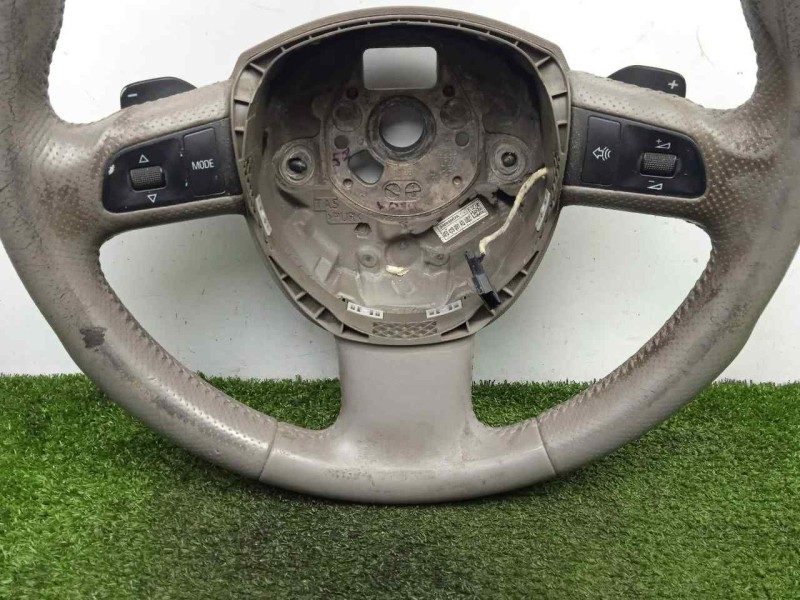 Recambio de volante para audi q7 (4l) 3.0 v6 24v tdi referencia OEM IAM 4F0419091AQ CUERO - 3 BRAZOS CON.LEVAS ALGO.DESGASTADO