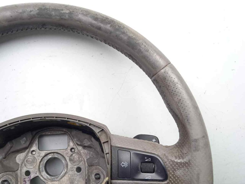 Recambio de volante para audi q7 (4l) 3.0 v6 24v tdi referencia OEM IAM 4F0419091AQ CUERO - 3 BRAZOS CON.LEVAS ALGO.DESGASTADO