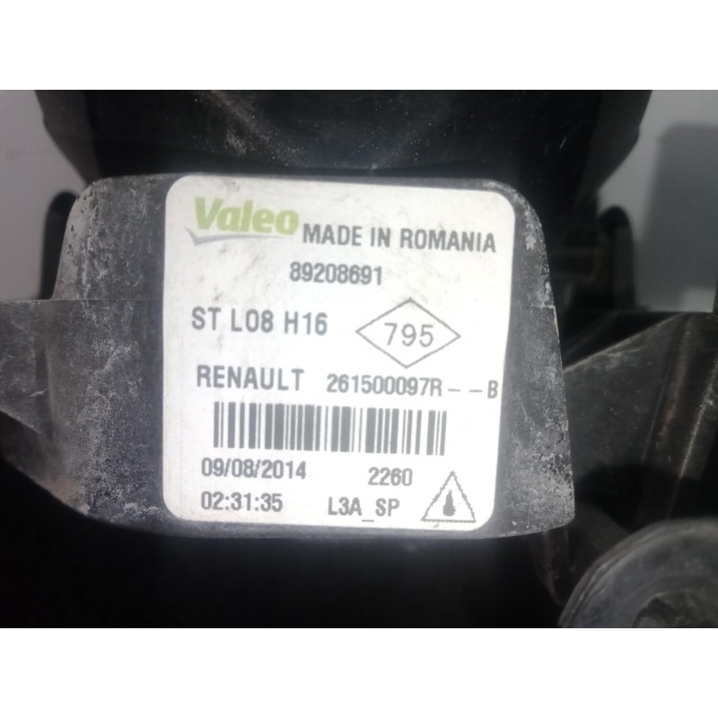 Recambio de faro antiniebla izquierdo para renault scenic iii 1.6 dci diesel fap referencia OEM IAM 261500097R  