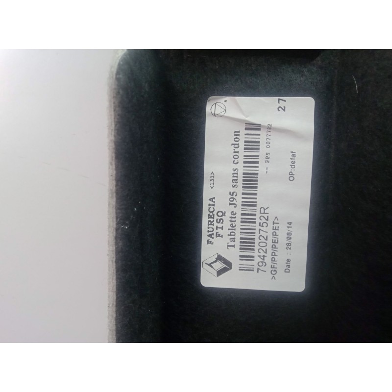 Recambio de bandeja trasera para renault scenic iii 1.6 dci diesel fap referencia OEM IAM 794202752R  