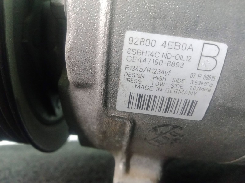Recambio de compresor aire acondicionado para renault scenic iii 1.6 dci diesel fap referencia OEM IAM 926004EB0A  