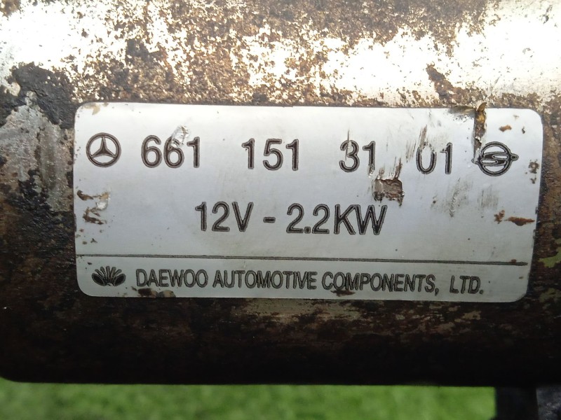 Recambio de motor arranque para ssangyong musso (fj) 2.9 d referencia OEM IAM 6611513101 DAEWOO 10.DIENTES