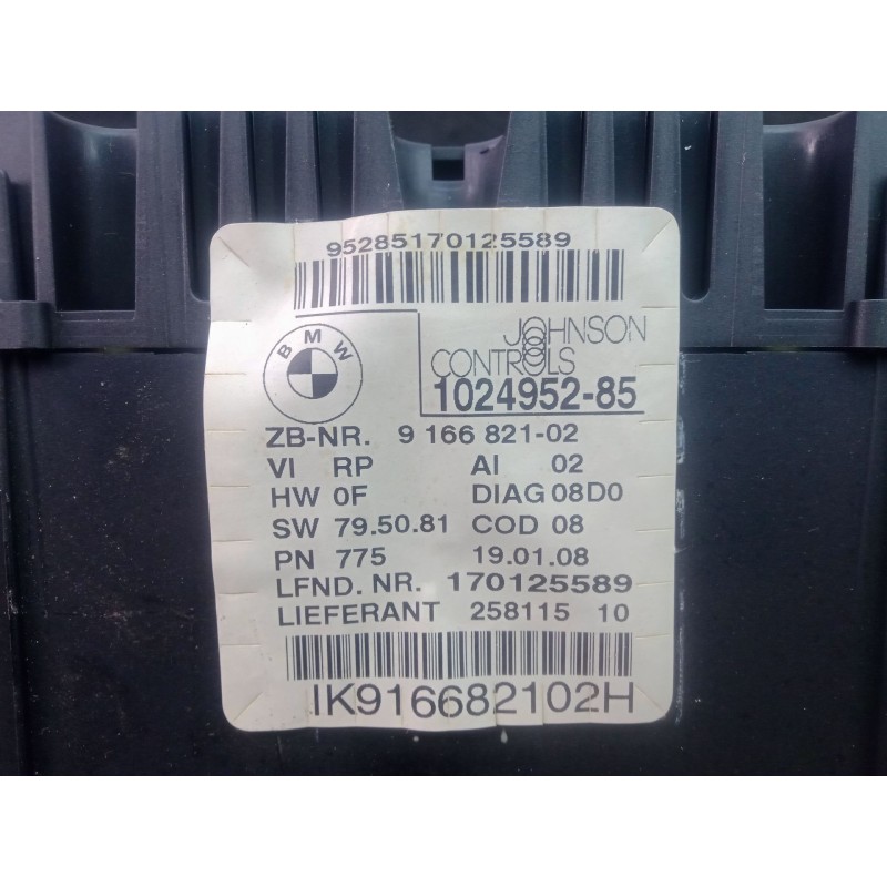 Recambio de cuadro instrumentos para bmw 1 (e81) 118 d referencia OEM IAM 916682102H-102495285  