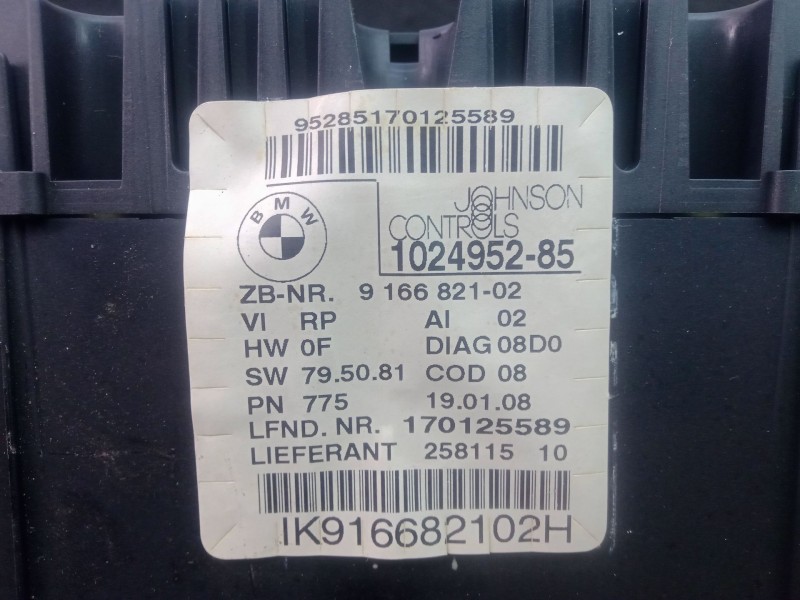 Recambio de cuadro instrumentos para bmw 1 (e81) 118 d referencia OEM IAM 916682102H-102495285  