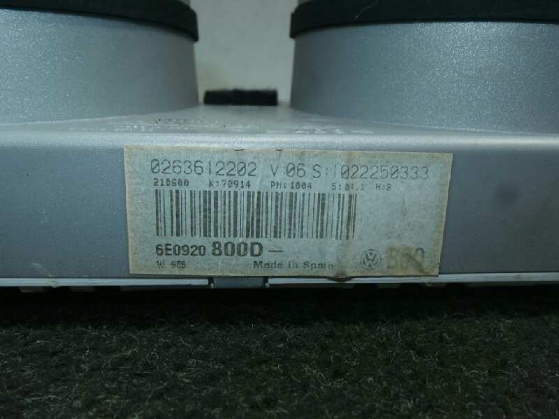 Recambio de cuadro instrumentos para volkswagen lupo (6x1/6e1) 1.2 tdi referencia OEM IAM 6E0920800D-0263612202-1022250333  MOTO