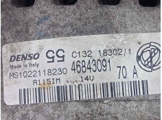 Recambio de alternador para fiat punto berlina (188) 1.2 cat referencia OEM IAM 46843091 70AH - DENSO POLEA.FIJA - 5.CANALES 2