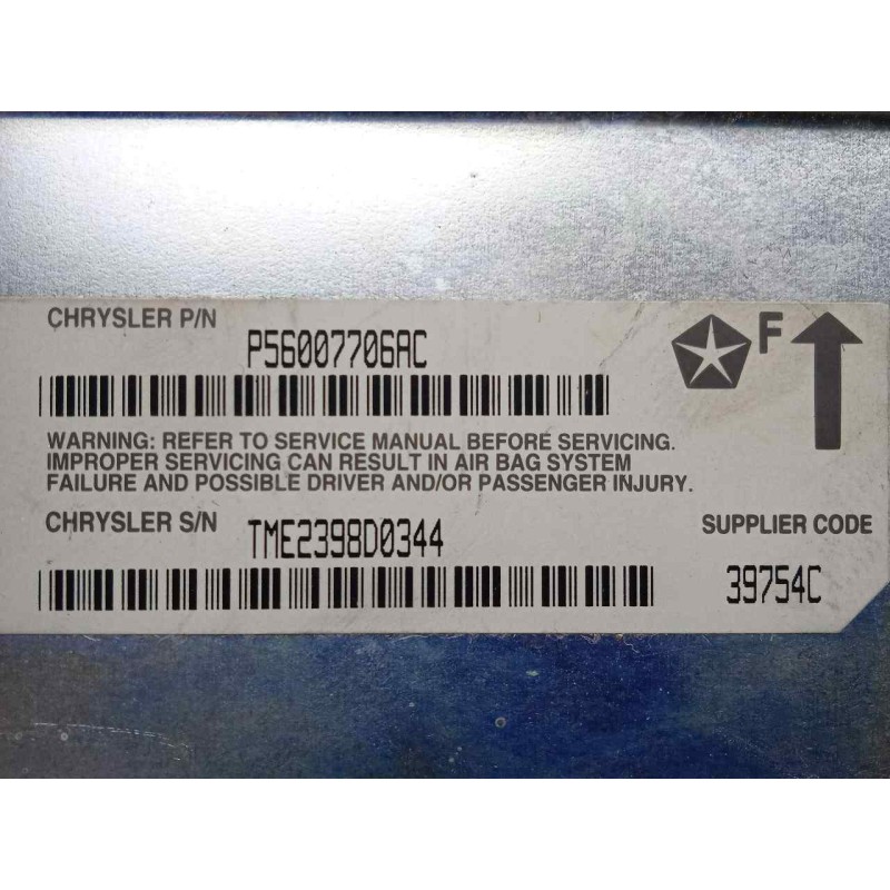 Recambio de centralita airbag para chrysler jeep gr.cherokee (zj)/(z) 4.0 cat referencia OEM IAM P56007706AC-TME2398D0344  