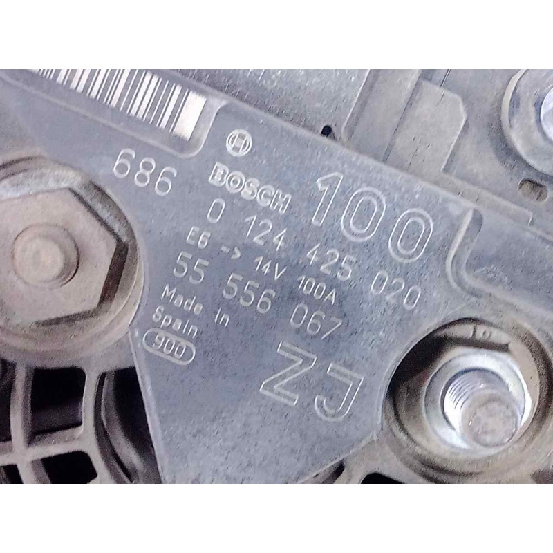 Recambio de alternador para opel zafira b 1.8 16v referencia OEM IAM 0124425020-55556067 100AH - BOSCH POLEA.FIJA - 5.CANALES