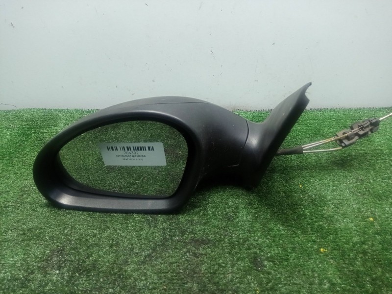 Recambio de retrovisor izquierdo para seat leon (1m1) 1.9 tdi referencia OEM IAM 010763 MANUAL NEGRO - REDONDO
