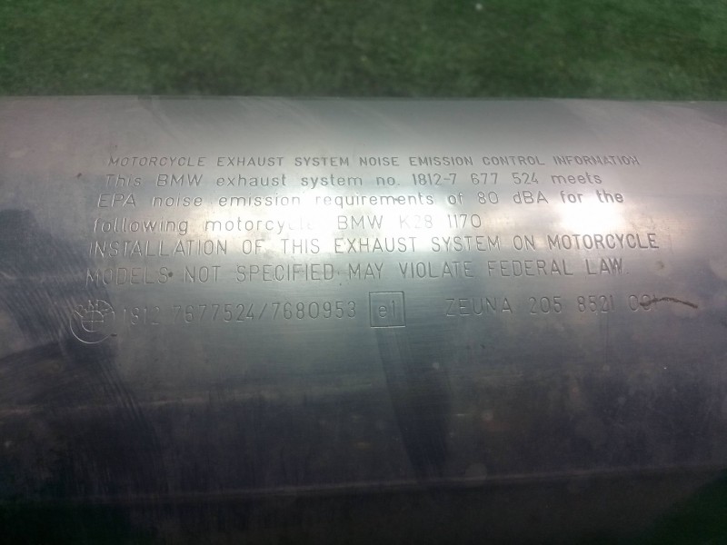 Recambio de tubo escape trasero para bmw r 1200 rt/st referencia OEM IAM 18127677524-7677524-7680953  