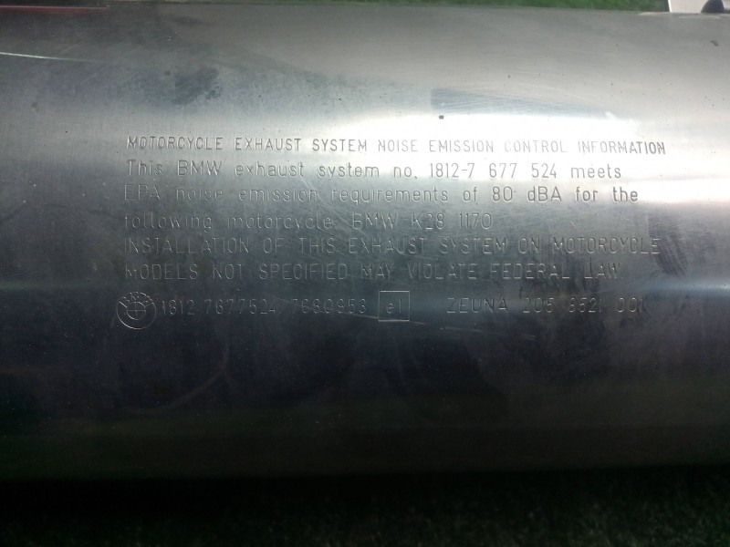 Recambio de tubo escape trasero para bmw r 1200 rt/st referencia OEM IAM 18127677524-7677524-7680953  