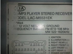 Recambio de sistema audio / radio cd para kia rio 1.4 cat referencia OEM IAM LACM5531EK   2