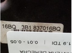 Recambio de cerradura puerta delantera derecha para volkswagen polo (9n1) 1.9 tdi referencia OEM IAM 3B1837016BQ 8.PINES CONECTO 2