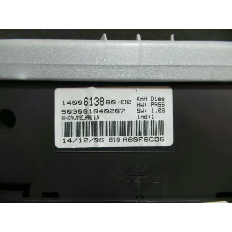 Recambio de cuadro instrumentos para fiat ulysse (179) 2.0 jtdm cat referencia OEM IAM 1400613880-503001040207-A60F6CD6  SEVEL