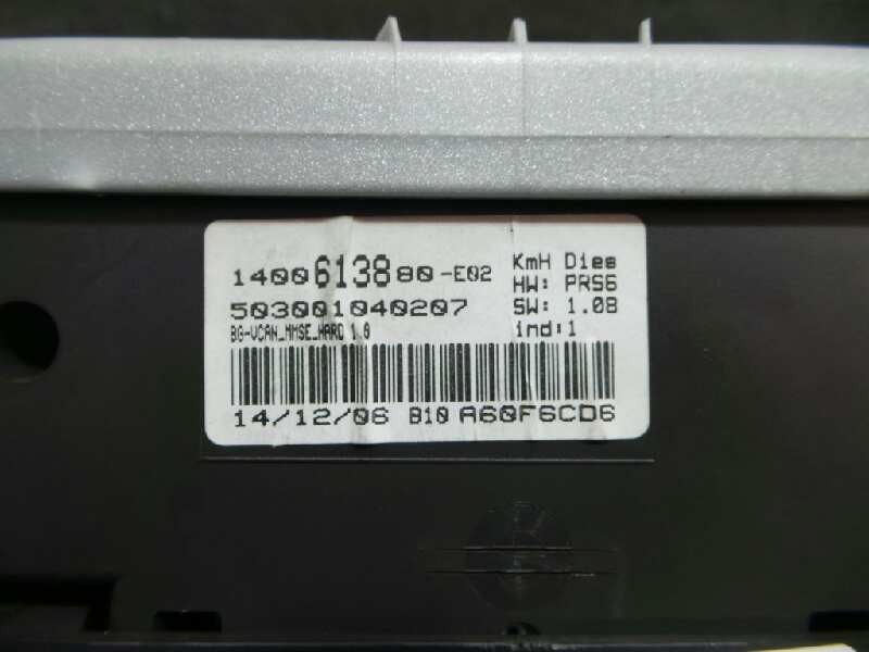 Recambio de cuadro instrumentos para fiat ulysse (179) 2.0 jtdm cat referencia OEM IAM 1400613880-503001040207-A60F6CD6  SEVEL