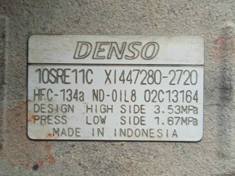 Recambio de compresor aire acondicionado para toyota hilux (kun) referencia OEM IAM 4472802720 DENSO - 7.CANALES 10SRE11C