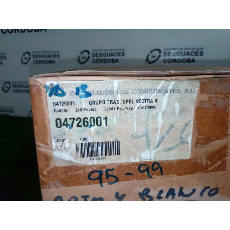 Recambio de piloto trasero derecho para opel vectra b berlina referencia OEM IAM 16532232 SIN USO 95-99