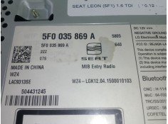 Recambio de sistema audio / radio cd para seat leon (5f1) 1.6 tdi referencia OEM IAM 5F0035869A   2