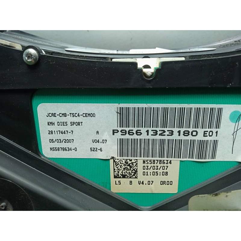 Recambio de cuadro instrumentos para peugeot 307 berlina (s2) 2.0 16v hdi fap cat (rhr / dw10bted4) referencia OEM IAM 966132318