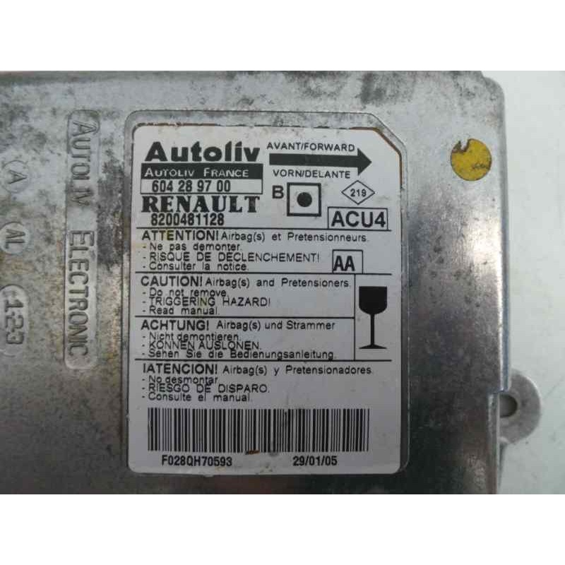 Recambio de centralita airbag para renault megane ii berlina 5p 1.5 dci diesel referencia OEM IAM 604289700-8200481128-AA  