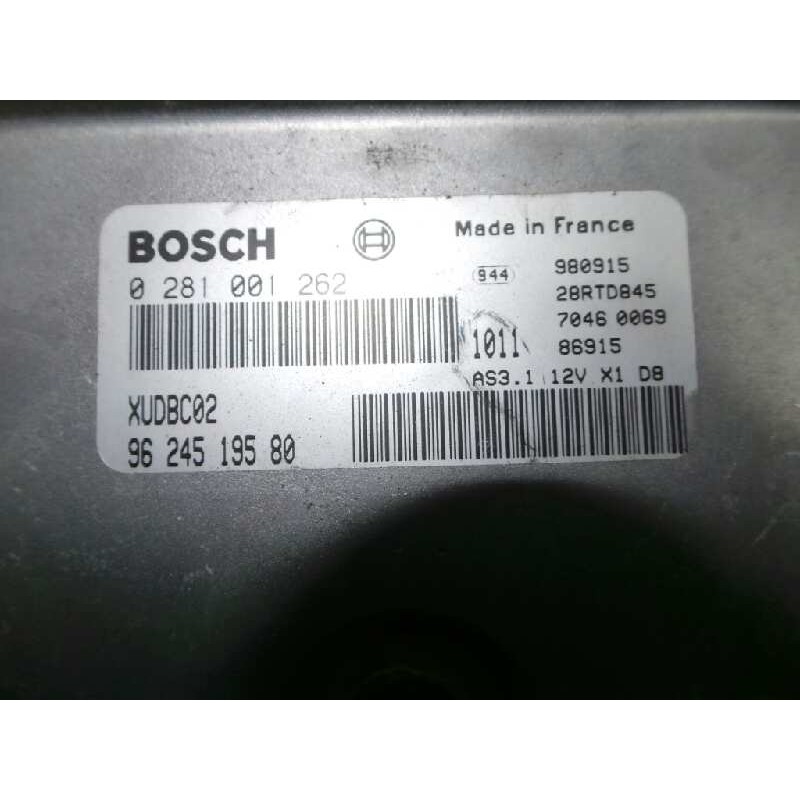 Recambio de centralita motor uce para citroën xantia break 1.9 turbodiesel referencia OEM IAM 0281001262-9624519580-28RTD845-980