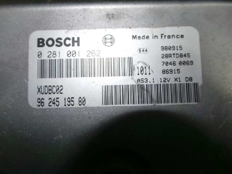 Recambio de centralita motor uce para citroën xantia break 1.9 turbodiesel referencia OEM IAM 0281001262-9624519580-28RTD845-980