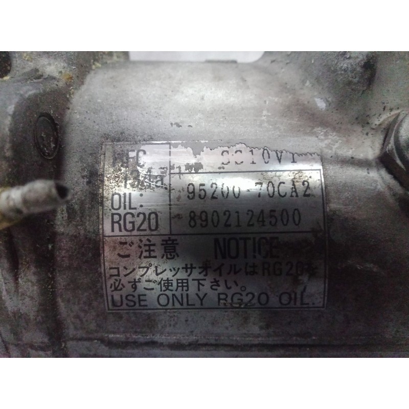 Recambio de compresor aire acondicionado para suzuki swift azg (nz) 1.3 ddis diesel cat referencia OEM IAM 9520070CA2-8902124500