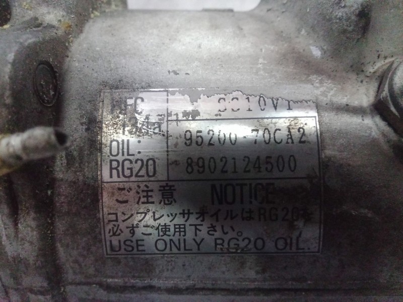Recambio de compresor aire acondicionado para suzuki swift azg (nz) 1.3 ddis diesel cat referencia OEM IAM 9520070CA2-8902124500