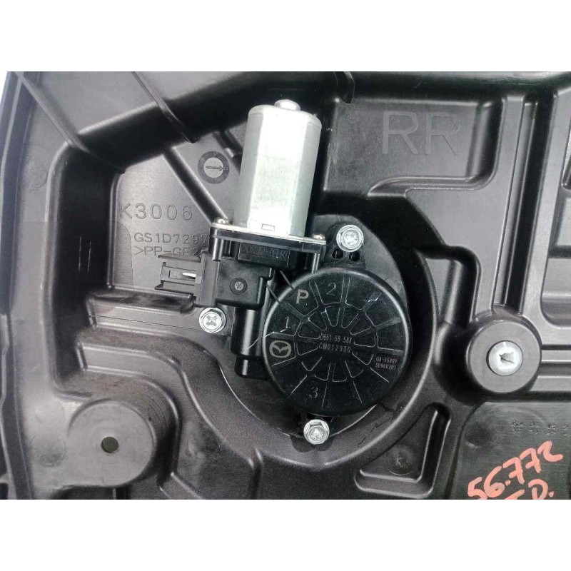 Recambio de elevalunas trasero derecho para mazda 6 lim. (gh) 2.2 turbodiesel cat referencia OEM IAM GS1D7297X ELECTRICO - 6.PIN
