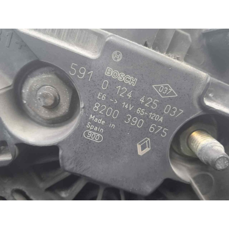 Recambio de alternador para renault clio iii 1.5 dci diesel referencia OEM IAM 0124425037-8200390675 120AH - BOSCH POLEA.EMBRAGU