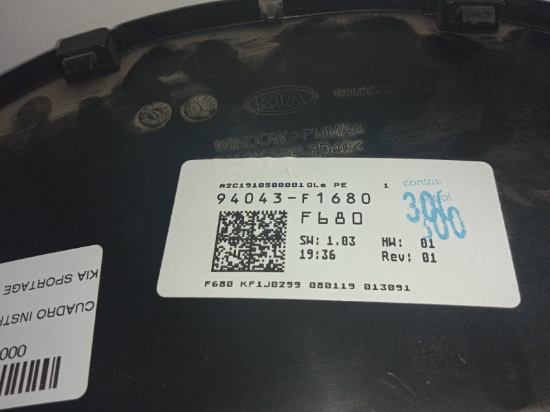 Recambio de cuadro instrumentos para kia sportage 1.6 crdi cat referencia OEM IAM 94043F1680-F680-A2C1910500001  