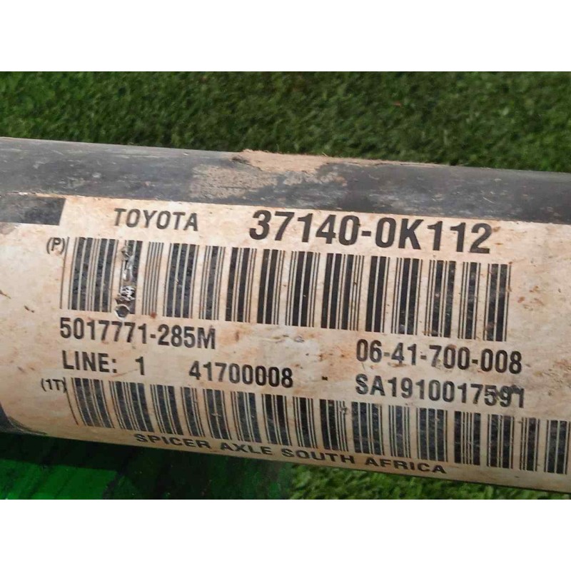 Recambio de transmision central delantera para toyota hilux (kun) referencia OEM IAM 371400K112 DELANTERA - 1.TRAMO LONGITUD: 66