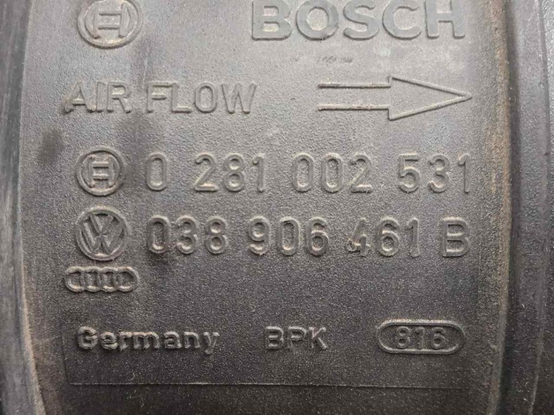 Recambio de caudalimetro para seat altea (5p1) 1.9 tdi referencia OEM IAM 0281002531-038906461B BOSCH 