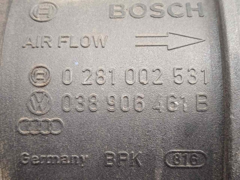 Recambio de caudalimetro para volkswagen touran (1t1) 1.9 tdi referencia OEM IAM 0281002531-038906461B 5.PINES BOSCH
