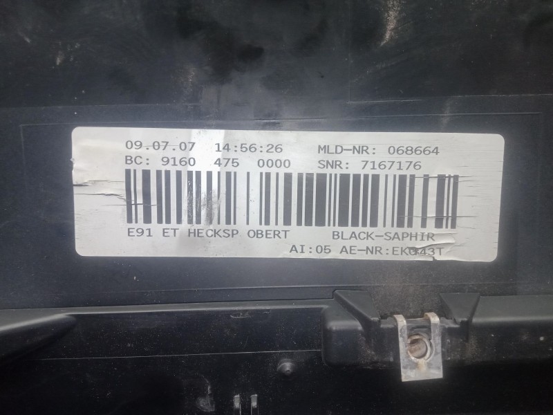 Recambio de aleron trasero para bmw serie 3 touring (e91) 2.0 16v diesel referencia OEM IAM 51627143263  