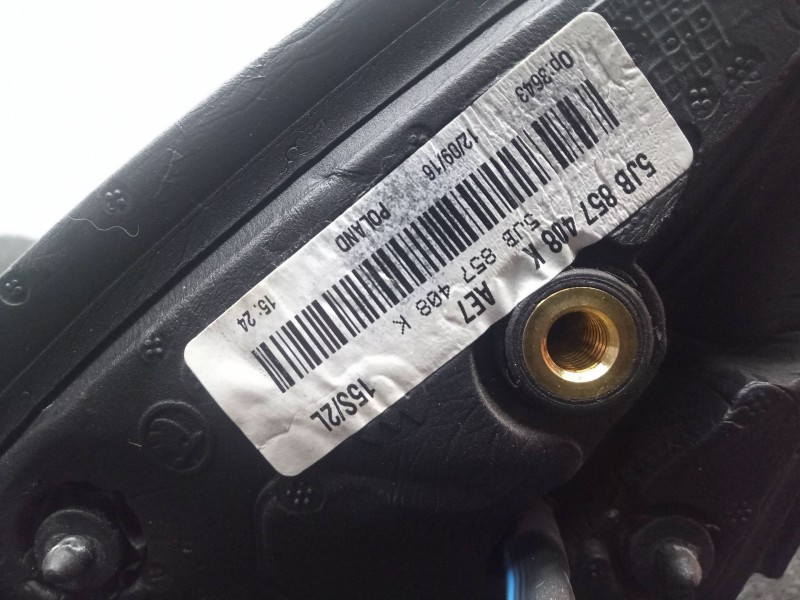 Recambio de retrovisor derecho para seat toledo iv (kg3) 1.6 tdi referencia OEM IAM 5JB857408K  