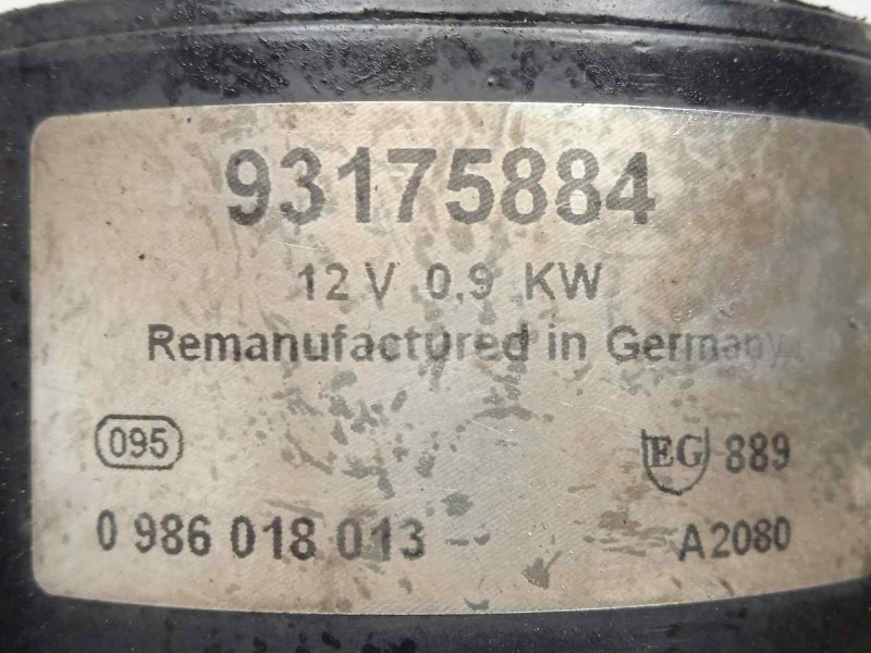 Recambio de motor arranque para opel corsa b 1.0 12v cat (x 10 xe / lw3) referencia OEM IAM 0986018013-93175884 9.DIENTES BOSCH