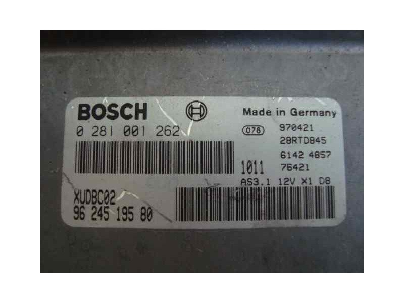 Recambio de centralita motor uce para peugeot 406 berlina (s1/s2) 1.9 turbodiesel cat referencia OEM IAM 0281001262-XUDBC02-9624