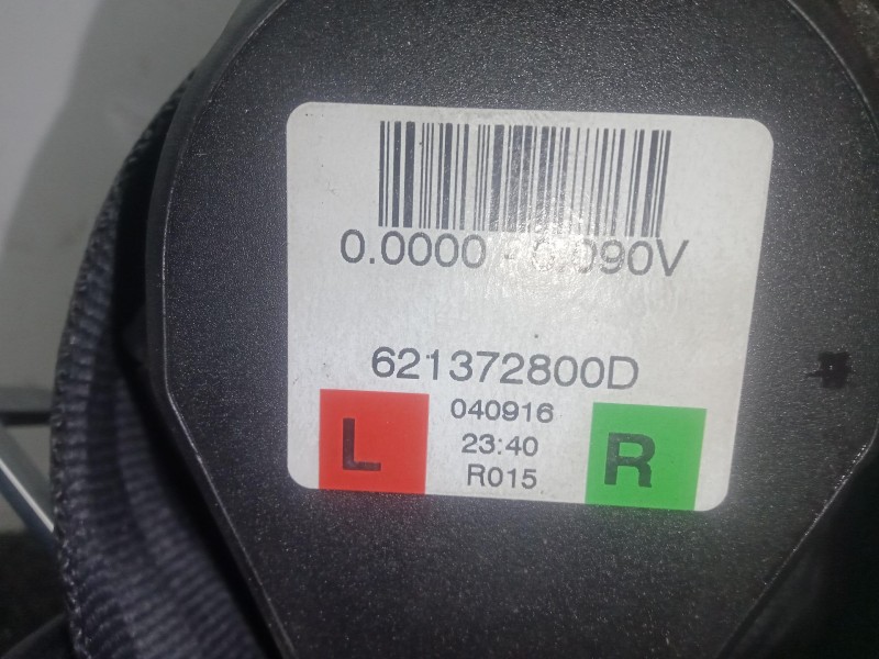 Recambio de cinturon seguridad trasero izquierdo para seat toledo iv (kg3) 1.6 tdi referencia OEM IAM 621372800D  