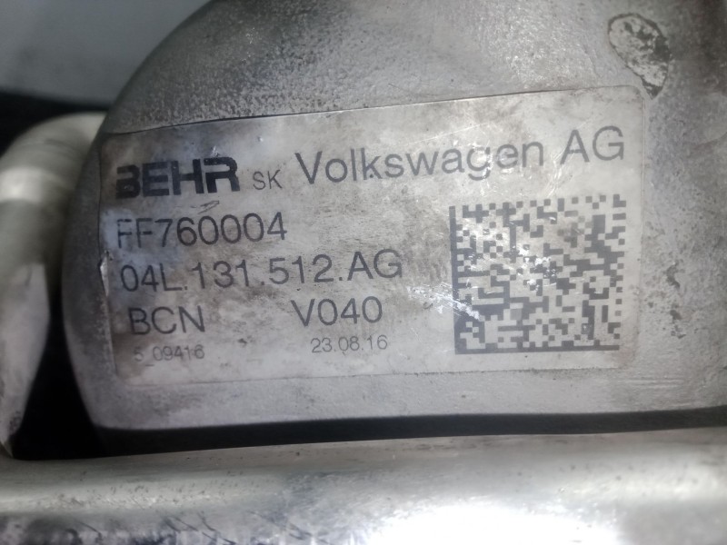 Recambio de enfriador egr para seat toledo iv (kg3) 1.6 tdi referencia OEM IAM 04L131512AG  