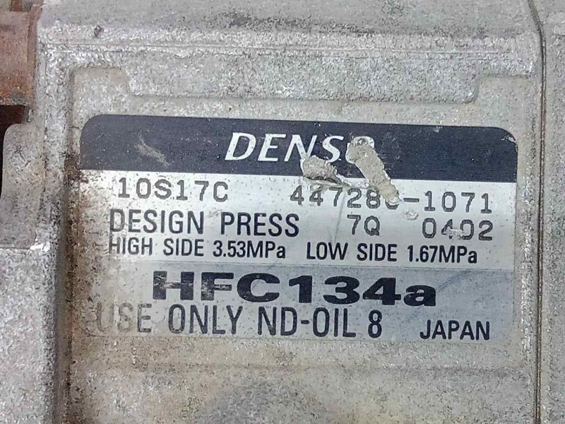Recambio de compresor aire acondicionado para toyota land cruiser (j15) 3.0 turbodiesel cat referencia OEM IAM 4472801071 DENSO 