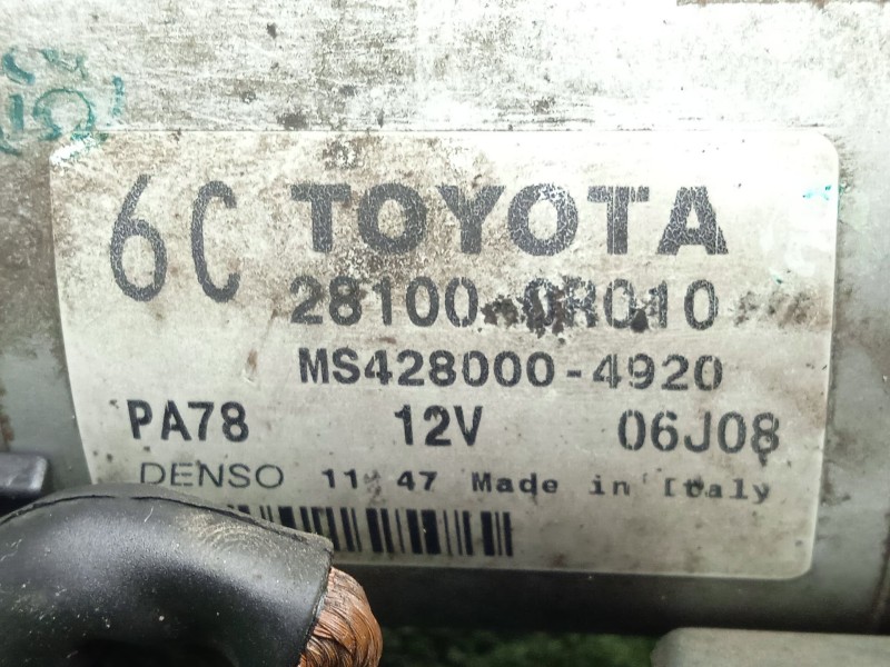 Recambio de motor arranque para toyota auris 2.0 d-4d cat referencia OEM IAM 281000R010  11.DIENTES