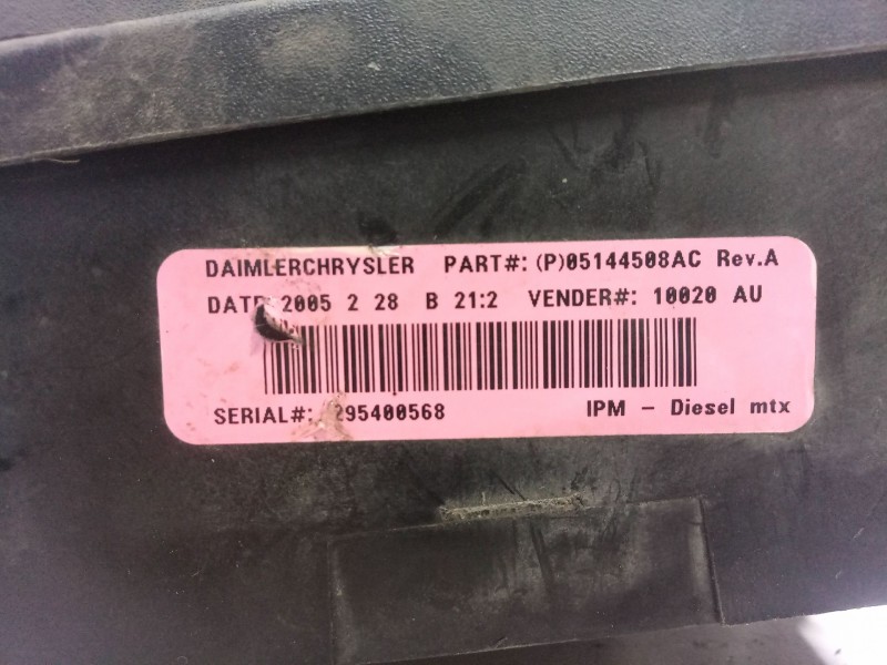 Recambio de caja reles / fusibles para chrysler voyager iv (rg, rs) 2.5 crd referencia OEM IAM 05144508AC  